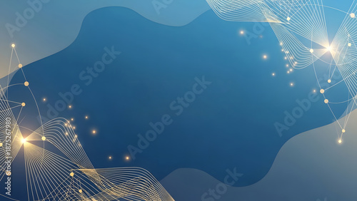 Abstract Blue Tech Background with Glowing Connections, Abstract Background.