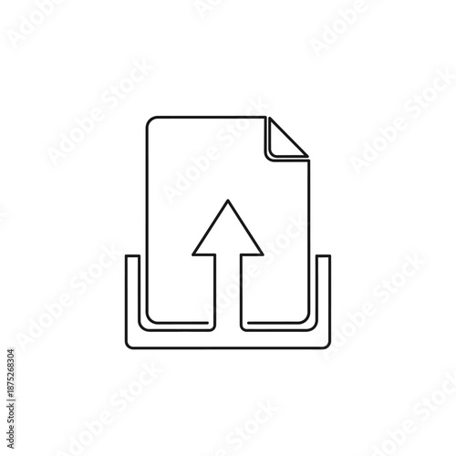 Professional Digital File Upload Icon for Cloud Storage and Data Transfer