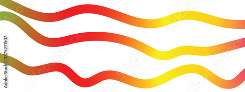 Collection colorful bold curved lines with loops. Simple childish vector scribbles and squiggles. Creative trendy style design.