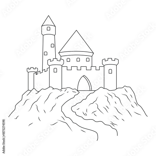 Castle Line Art