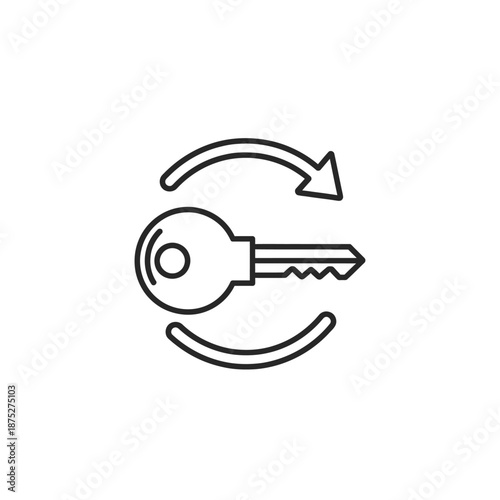 Secure Key Swap Concept Illustration for Digital Security and Data Protection