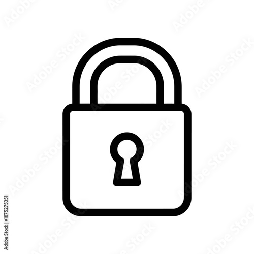 Secure Lock Icon Representing Security and Privacy in Digital Systems