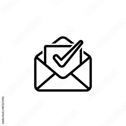 Secure Mail Envelope with Checkmark Icon Symbolizing Confidential Communication