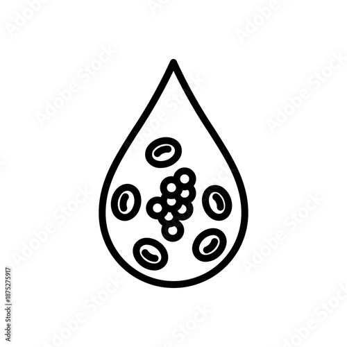 LDL Metabolic Syndrome Medical Line Icon