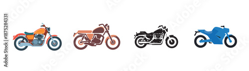 set of motorcycle vector bundle