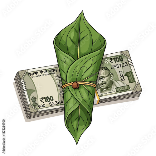 Sinhala traditional Awurudu celebration in Sri Lanka involving betel leaves and currency notes signifies prosperity and cultural exchange