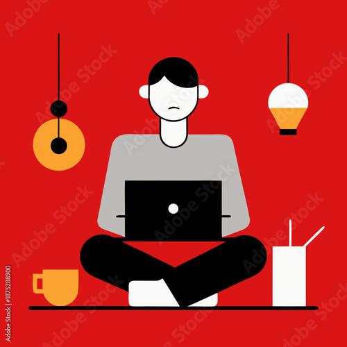 Work From Anywhere Minimalist Concept