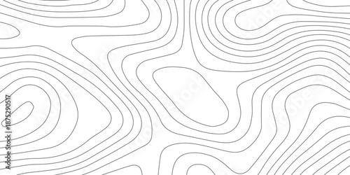 Seamless black and white abstract vector background featuring a 3d wave pattern with curved lines and circular shapes for a modern wallpaper texture