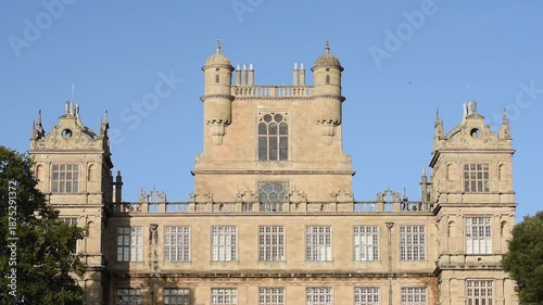 Wallpaper Mural View of Wollaton Hall located in Wollaton Park, Nottingham, England. This magnificent mansion is one of Nottingham’s most famous historic landmarks, surrounded by lush parkland, gardens, and deer. Torontodigital.ca