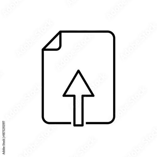 Upload Document Icon for Digital File Sharing and Data Storage