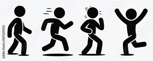  stick figures depicting various emotional states