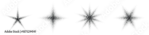 stippled grain star set black noise texture asterisk
