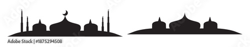 striking silhouette featuring domes and minarets perfect