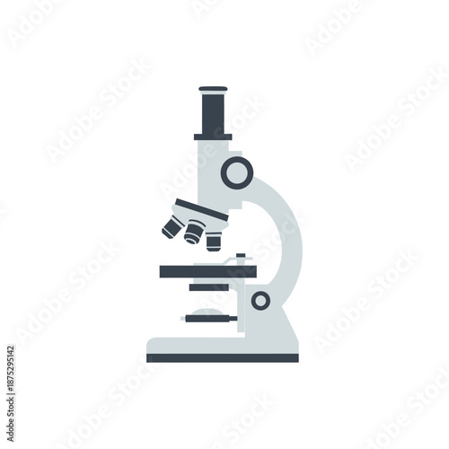 Modern Microscope Icon Vector Illustration