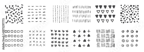 Textures. A set of hand-drawn textures. Hand-drawn design elements. Vector Elements
