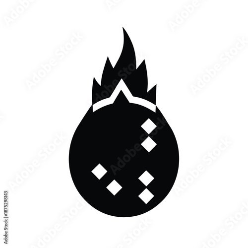 Pixel Fireball Game Icon