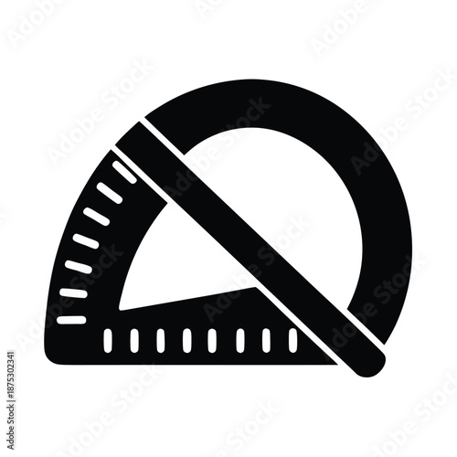 Protractor Geometry Tool Icon