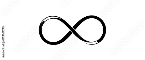 Silhouette of an Infinity Symbol on a Plain Background During Daylight