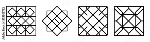 Geometric diamond pattern designs vector illustration for abstract art and decorative elements design ideas