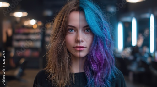 Wallpaper Mural Stylish Hair Transformation in Modern Salon Torontodigital.ca