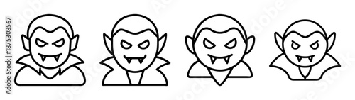 Download halloween vampire vector illustration set for spooky season graphics and design projects