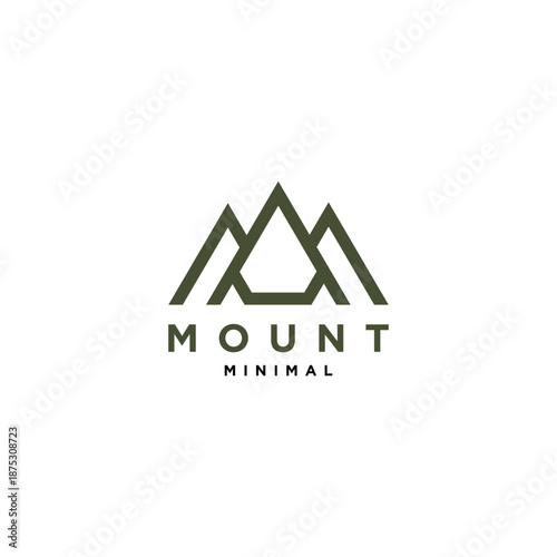 letter m with mountain logo icon design vector design template