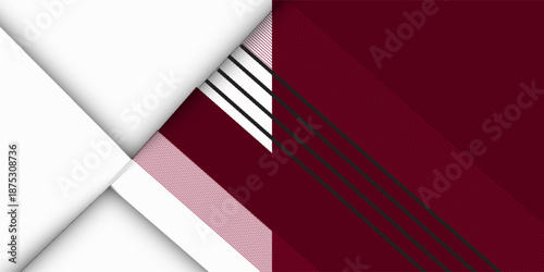 Vector abstract metallic shape, grey metal, line, light effect on dark red gradient color for wallpaper background. Illustration modern graphic design, technology concept, futuristic background