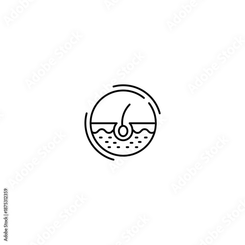 Skin icon, Pore and Cosmetic Symbol Outline icon Transparent background Editable Stroke