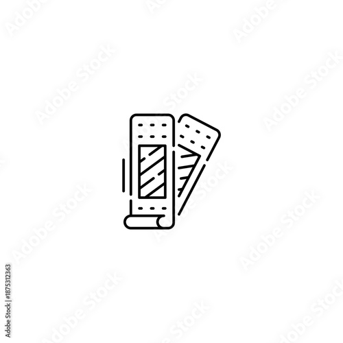 Plaster icon, Wound sticker Symbol Outline icon Transparent background Editable Stroke