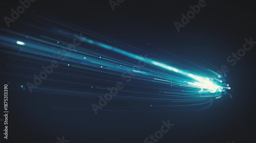 Quiet Digital Light Particles Trail
Animation of an abstract quiet and soothing technology background made up of a trail of digital light energy particles flowing elegantly and smoothly into space