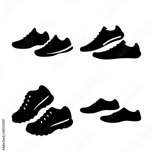 A collection of diverse athletic and casual shoe silhouettes for sports and everyday wear