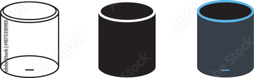 Smart speaker icon vector design. digital home assistant symbol concept
