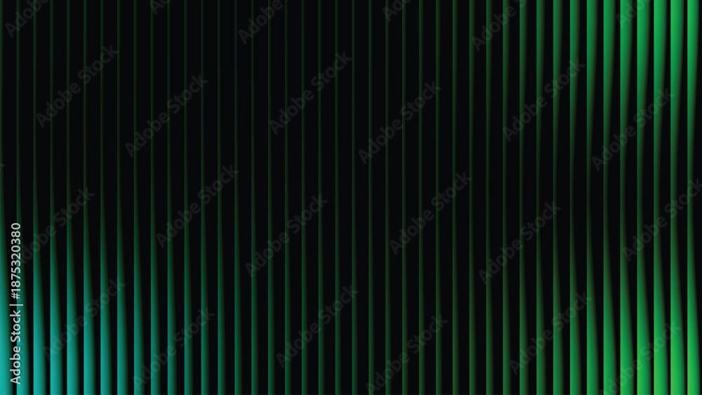 Obraz premium a black background with green and blue vertical lines gradient effect high quality