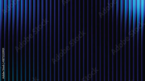 a dark background with blue and green vertical lines on the left and right sides