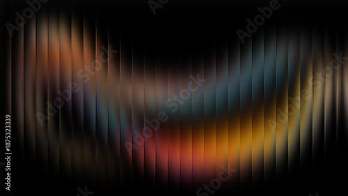 Fotografia Vibrant abstract colorful light trails against a dark background