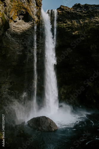 Big waterfall Iceland