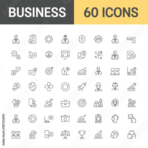 collection of business icons for various uses