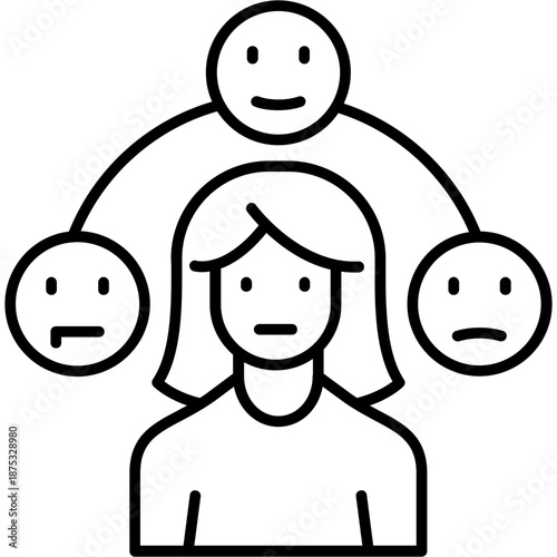 Emotional Expression Outline Icon