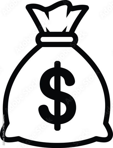 Money bag illustration with dollar sign
