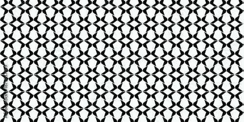 Abstract Black and White Interlocking Geometric Pattern