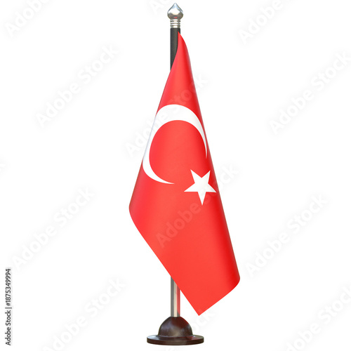 Turkey Cloth Country Flag Desk Stand