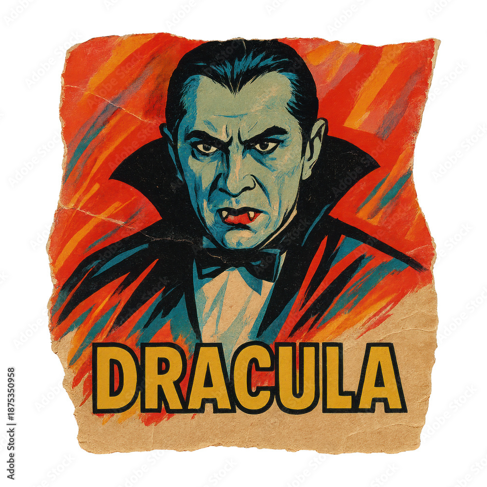 Obraz premium PNG Vintage Dracula illustration design.