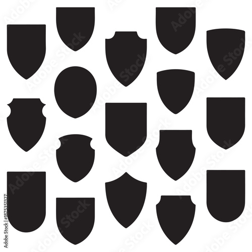 Shield Security & Protection Line Icon Set – Privacy, Safety & Guarantee