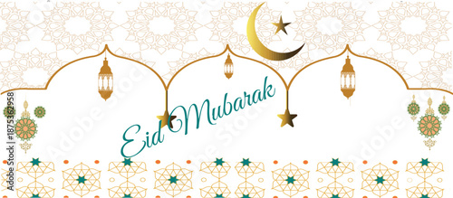 vector illustration of EID Mubarak greeting card