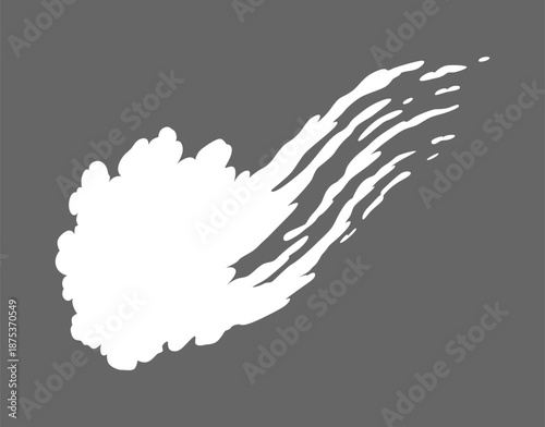 Smoke cloud icon. Vector special effect of puff or steam cloud. Fire blast, smog or fume. Dust or vapor template. Cartoon design white element of comic book