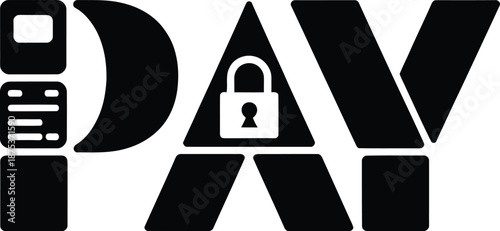 Secure Digital Payment with Phone and Lock Symbol