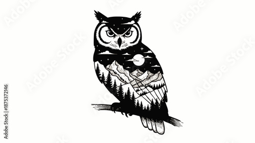 Dynamic Animal Silhouette Vector Collection Double Exposure Art