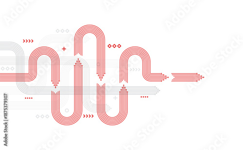 Abstract arrow direction. Technology background