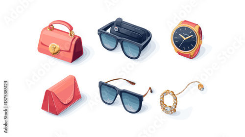 Luxury Accessories and Fashion Items Displayed.