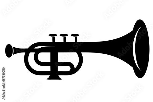 trumpet isolated on white background